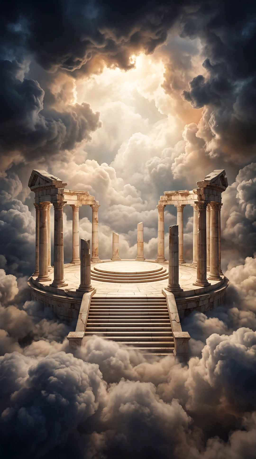 Temple in the clouds world